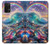 S4084 Vagues Arc-en-ciel Fantastiques Etui Coque Housse pour Samsung Galaxy A32 5G