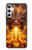 S4090 Dragon de Feu Fantastique Etui Coque Housse pour Samsung Galaxy A34 5G