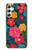 S4105 Motif Floral Coloré Etui Coque Housse pour Samsung Galaxy A34 5G