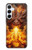S4090 Dragon de Feu Fantastique Etui Coque Housse pour Samsung Galaxy A55 5G