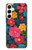 S4105 Motif Floral Coloré Etui Coque Housse pour Samsung Galaxy A55 5G