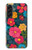 S4105 Motif Floral Coloré Etui Coque Housse pour Samsung Galaxy A56