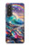 S4084 Vagues Arc-en-ciel Fantastiques Etui Coque Housse pour Samsung Galaxy A57