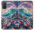 S4084 Vagues Arc-en-ciel Fantastiques Etui Coque Housse pour Samsung Galaxy A71 5G