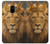 S4093 Portrait de Lion Royal Etui Coque Housse pour Samsung Galaxy A8 (2018)