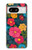S4105 Motif Floral Coloré Etui Coque Housse pour Google Pixel 8