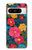 S4105 Motif Floral Coloré Etui Coque Housse pour Google Pixel 8 pro