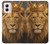 S4093 Portrait de Lion Royal Etui Coque Housse pour Motorola Moto G Power 5G (2024)