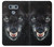 S2823 Black Wolf Blue Eyes Face Etui Coque Housse pour LG G6