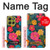 S4105 Motif Floral Coloré Etui Coque Housse pour Motorola Moto G86