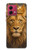 S4093 Portrait de Lion Royal Etui Coque Housse pour Motorola Moto G84