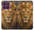 S4093 Portrait de Lion Royal Etui Coque Housse pour Motorola Edge 60 Pro