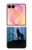 S0935 Loup Hurlant dans la forêt Etui Coque Housse pour Samsung Galaxy Z Flip 8