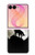 S1981 Loup hurlant à la lune Etui Coque Housse pour Samsung Galaxy Z Flip 8