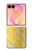 S2713 Serpent jaune imprimé graphique Peau Etui Coque Housse pour Samsung Galaxy Z Flip 8