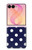 S3533 Bleu à pois Etui Coque Housse pour Samsung Galaxy Z Flip 8