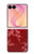 S3817 Motif de fleurs de cerisier floral rouge Etui Coque Housse pour Samsung Galaxy Z Flip 8