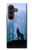 S0935 Loup Hurlant dans la forêt Etui Coque Housse pour Samsung Galaxy Z Fold 8 Ultra