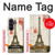 S2108 Tour Eiffel de Paris Carte postale Etui Coque Housse pour Samsung Galaxy Z Fold 8 Ultra