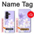 S2361 Fleurs blanches Violet Etui Coque Housse pour Samsung Galaxy Z Fold 8 Ultra