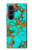 S2688 Aqua Copper Turquoise Graphic Gemme Etui Coque Housse pour Samsung Galaxy Z Fold 8 Ultra