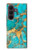 S2906 Aqua Turquoise Pierre Etui Coque Housse pour Samsung Galaxy Z Fold 8 Ultra