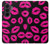 S2933 Bisous Rose Lips sur Noir Etui Coque Housse pour Samsung Galaxy Z Fold 8 Ultra