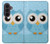 S3029 Bleu mignon Chouette Etui Coque Housse pour Samsung Galaxy Z Fold 8 Ultra