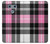 S3091 Pink Plaid Pattern Etui Coque Housse pour LG G6