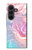 S3050 Pastel Fleurs millésimé Etui Coque Housse pour Samsung Galaxy Z Fold 8 Ultra