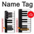 S3078 Noir et blanc Clavier de piano Etui Coque Housse pour Samsung Galaxy Z Fold 8 Ultra