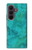 S3147 Aqua Marbre Pierre Etui Coque Housse pour Samsung Galaxy Z Fold 8 Ultra