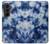 S3439 Tissu Indigo Tie Dye Etui Coque Housse pour Samsung Galaxy Z Fold 8 Ultra