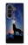 S3555 Loup Hurlant Million étoiles Etui Coque Housse pour Samsung Galaxy Z Fold 8 Ultra