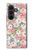 S3688 Motif d'art floral floral Etui Coque Housse pour Samsung Galaxy Z Fold 8 Ultra
