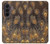 S3691 Plume de paon d'or Etui Coque Housse pour Samsung Galaxy Z Fold 8 Ultra