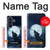 S3693 Pleine lune du loup blanc sinistre Etui Coque Housse pour Samsung Galaxy Z Fold 8 Ultra