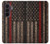 S3804 Graphique de drapeau de ligne rouge en métal de pompier Etui Coque Housse pour Samsung Galaxy Z Fold 8 Ultra