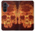 S3881 Crâne de feu Etui Coque Housse pour Samsung Galaxy Z Fold 8 Ultra