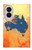S2494 Australie Drapeau Carte texture de la roche Etui Coque Housse pour Samsung Galaxy Z Fold 8