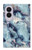 S2689 Bleu Marbre Texture Imprimé graphique Etui Coque Housse pour Samsung Galaxy Z Fold 8