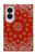 S3355 Motif Bandana Rouge Etui Coque Housse pour Samsung Galaxy Z Fold 8