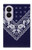 S3357 Marine Bleu Bandana Motif Etui Coque Housse pour Samsung Galaxy Z Fold 8