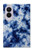 S3439 Tissu Indigo Tie Dye Etui Coque Housse pour Samsung Galaxy Z Fold 8