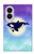 S3807 Killer Whale Orca Lune Pastel Fantaisie Etui Coque Housse pour Samsung Galaxy Z Fold 8