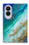 S3920 Couleur bleu océan abstrait émeraude mélangée Etui Coque Housse pour Samsung Galaxy Z Fold 8