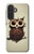 S0360 café Chouette Etui Coque Housse pour Samsung Galaxy A27