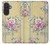 S2229 Fleurs millésimé Etui Coque Housse pour Samsung Galaxy A27