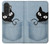S2641 Noir Chat Poche Etui Coque Housse pour Samsung Galaxy A27
