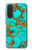 S2688 Aqua Copper Turquoise Graphic Gemme Etui Coque Housse pour Samsung Galaxy A27
